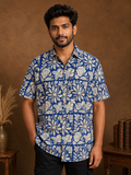 Men's Block Print Shirt- L