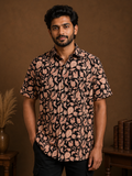Men's Block Print Shirt- L