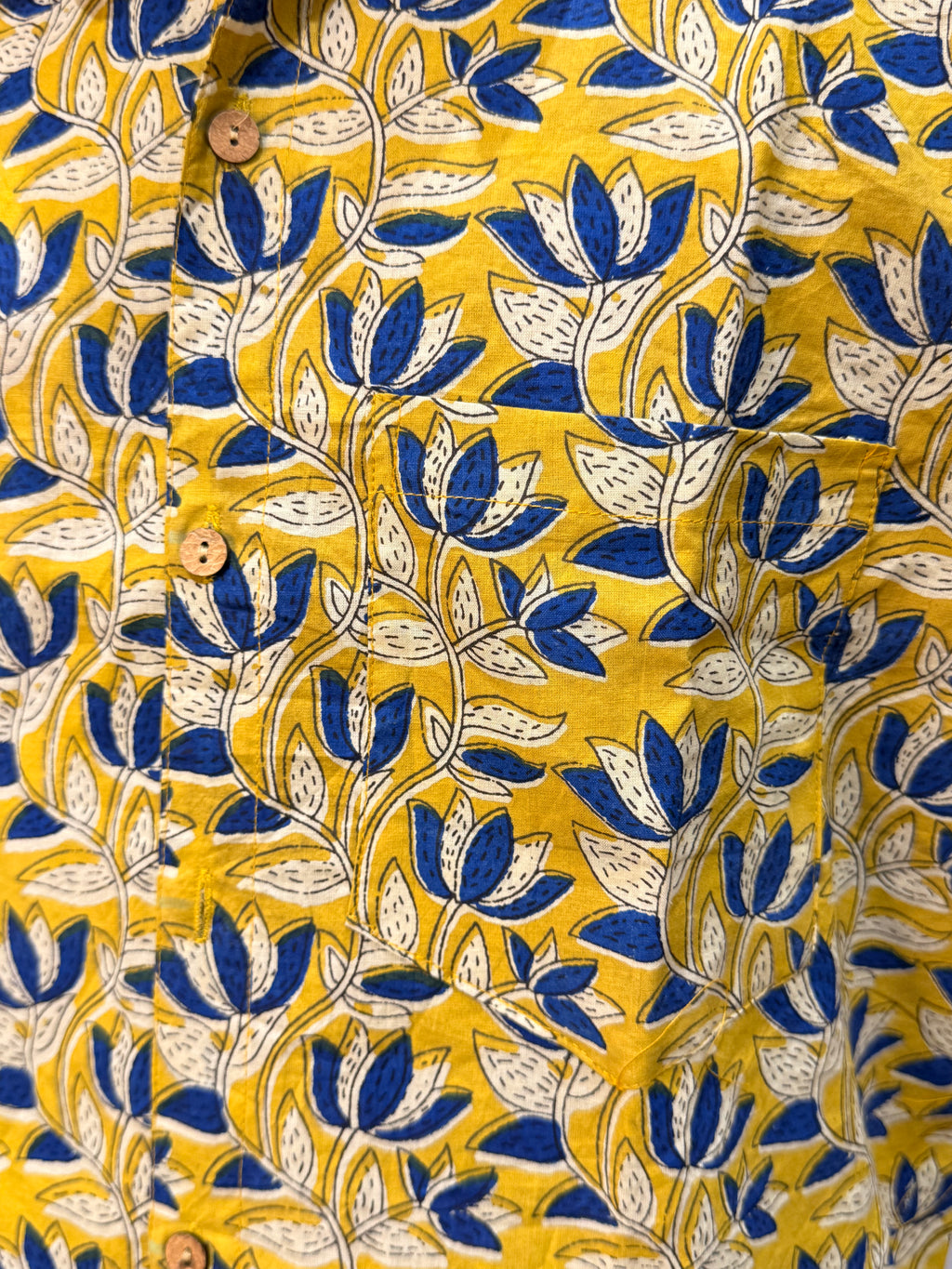 Men's Block Print Shirt- L