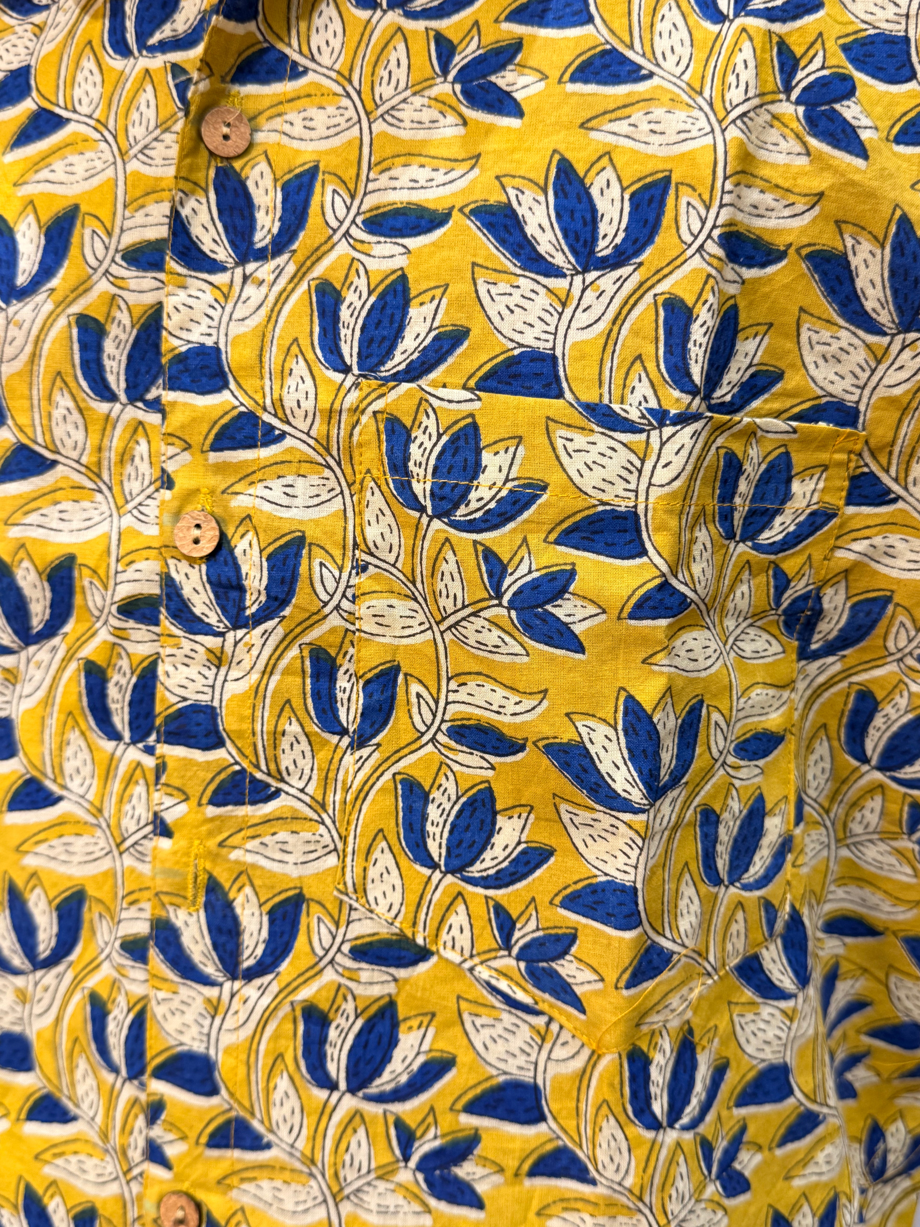 Men's Block Print Shirt- L