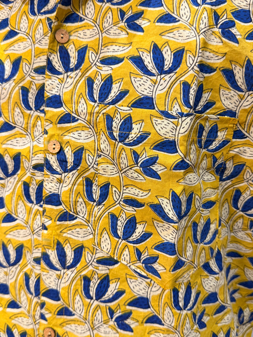Men's Block Print Shirt- L