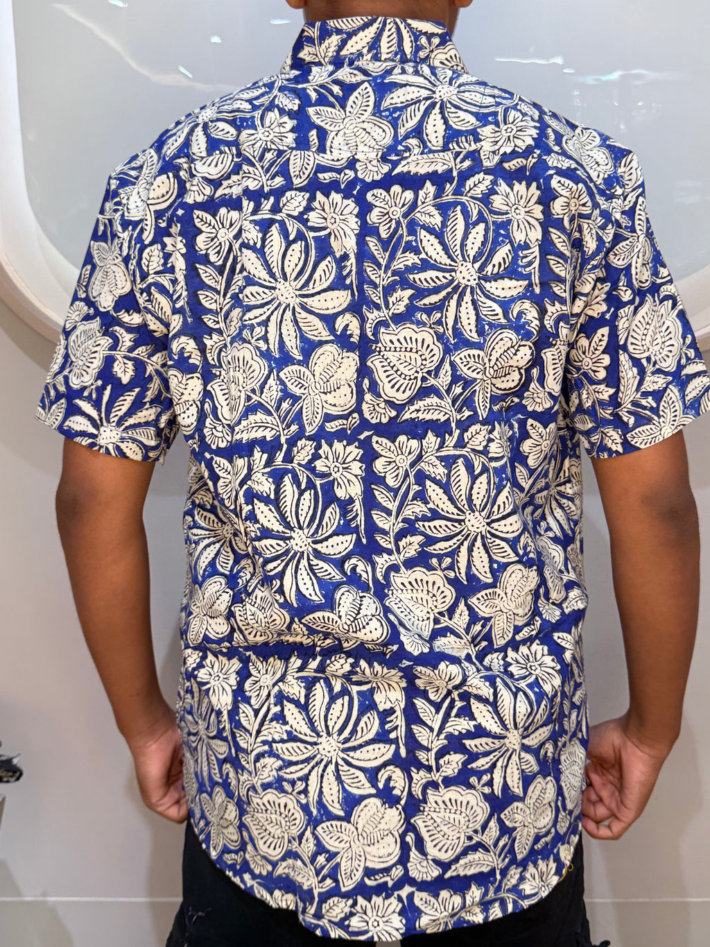 Men's Block Print Shirt- L