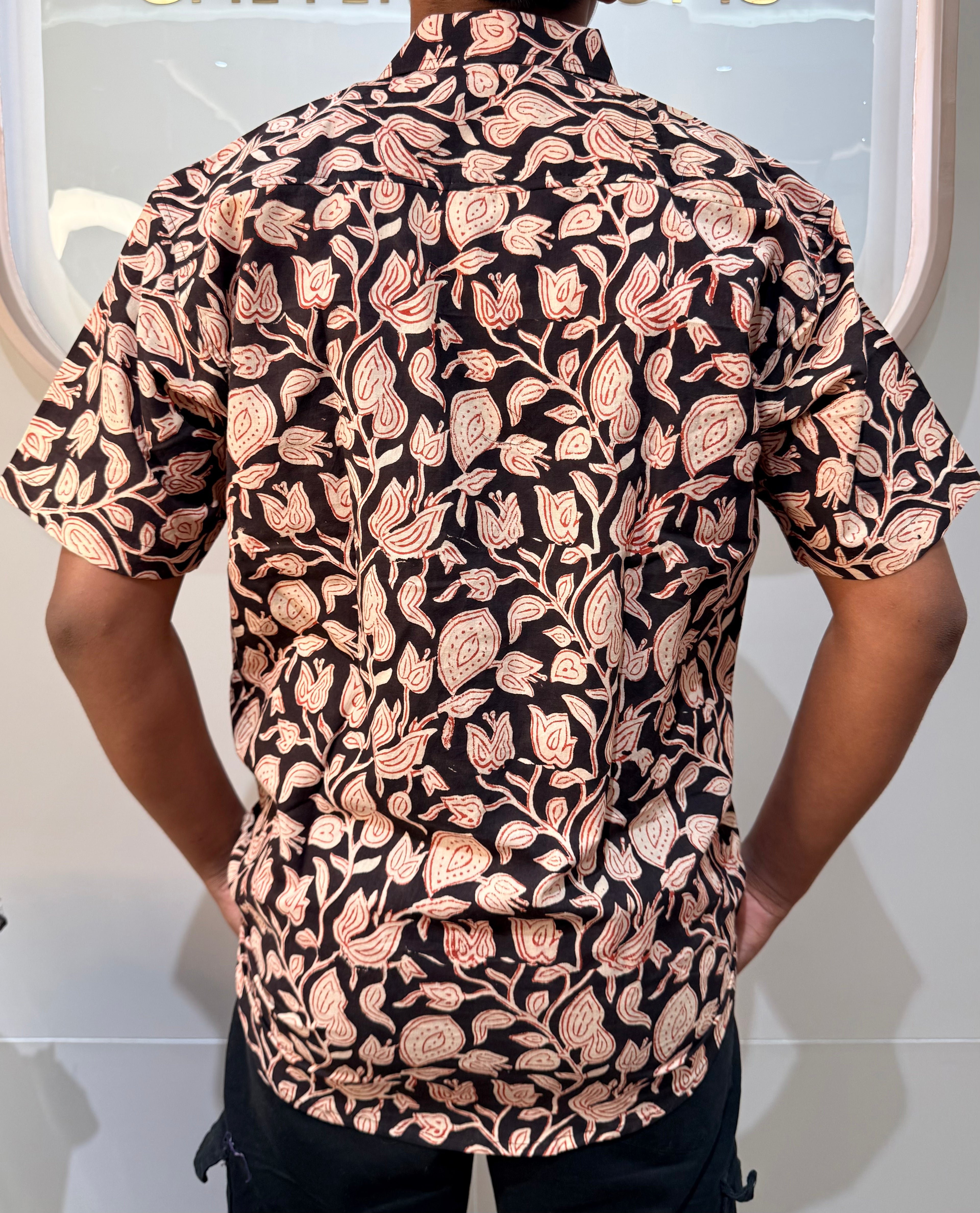 Men's Block Print Shirt- L