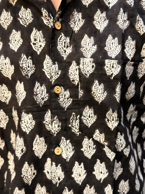 Men's Block Print Shirt- L