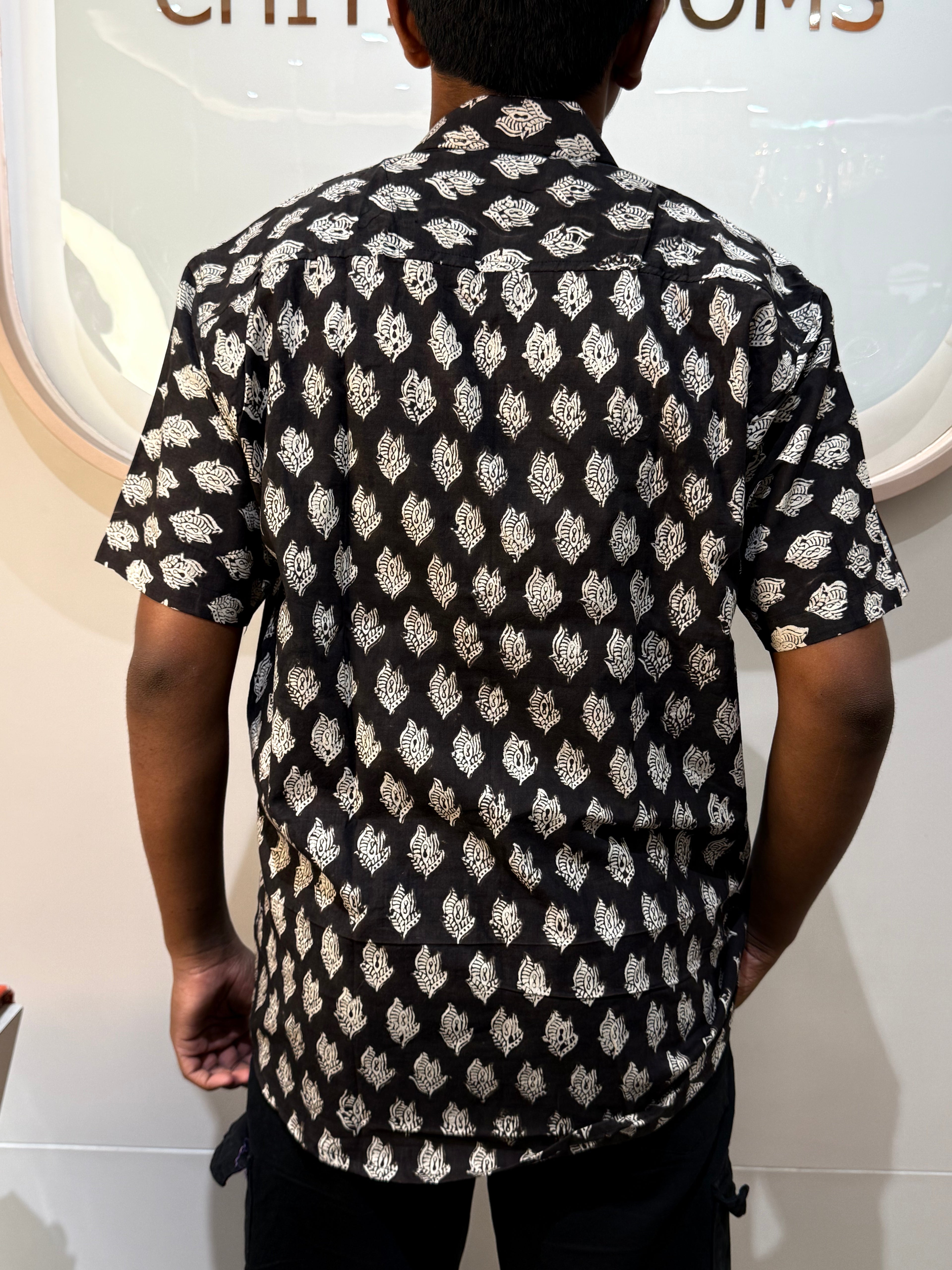 Men's Block Print Shirt- L